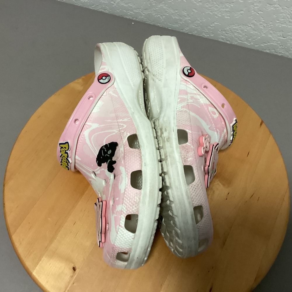 Pokemon Jigglypuff Crocs Pink Marble Swirl ClogsWomen's Size 11 - Picture 11 of 15